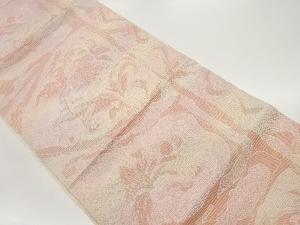 本場筑前博多抽象草花模様織出し名古屋帯